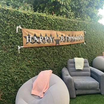 Rodger's Catering - Hamilton watch party setup in backyard - Caterers Near Me - Norwalk, California