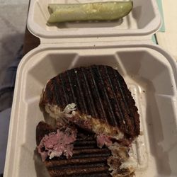 What Would Cheesus Do - Cheeses was watching you serve this? wish we could say that rye for the Ruben, but really, it's just burnt...
