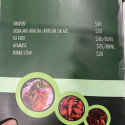 Wazobia Restaurant - Menu
