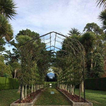 Larnach Castle - You can see through the trellis all the way to the water - Landmarks & Historical Buildings Near Me - Dunedin, OTA