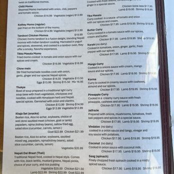 Indian-Nepali Kitchen - Menu 7/6/2024 - Indian Near Me - Seattle, Washington