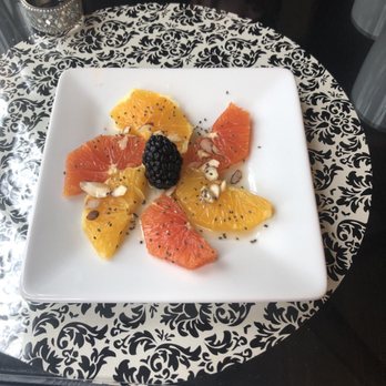Inn at Parkside - Orange salad with chia seeds, almonds and a honey lemon dressing. - Bed & Breakfast Near Me - Sacramento, California Inn at Parkside - Orange salad with chia seeds, almonds and a honey lemon dressing. - Bed & Breakfast Near Me - Sacramento, California