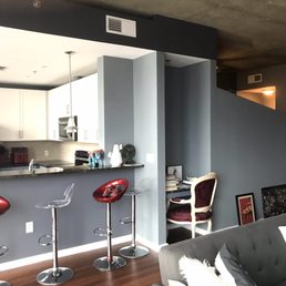 2-tone grey in living area 2-tone grey in living area