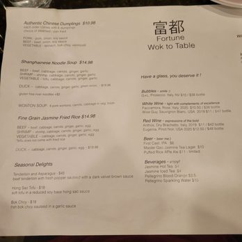 Fortune Wok to Table - Menu - Noodles Near Me - Denver, Colorado