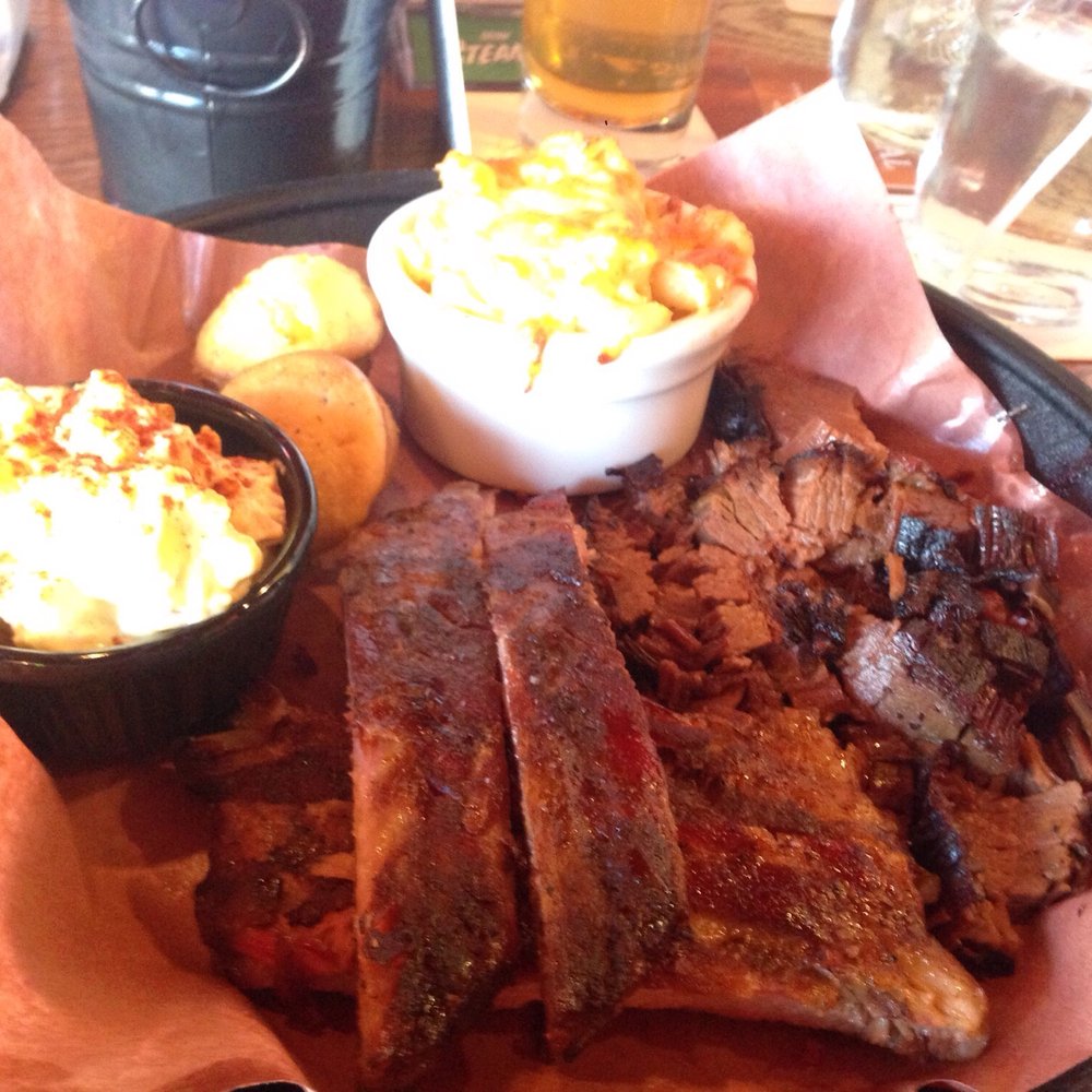 Smokehouse BBQ - Combo with ribs and brisket. - Barbeque Near Me - Edmonton, Alberta Smokehouse BBQ - Combo with ribs and brisket. - Barbeque Near Me - Edmonton, Alberta