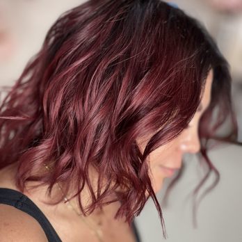 Veenuzy Studio - Wine color. - Hair Stylists Near Me Veenuzy Studio - Wine color. - Hair Stylists Near Me