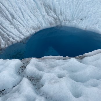 Kennicott Wilderness Guides - Blue Pool on Root Glacier - Tours Near Me - Kennicott, Alaska