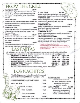 Menu photo 5 El Vaquero Locust, NC