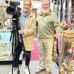 Ye Olde Clock & Gift Shoppe - We're always happy to see our friends from our local news stations. Emily Alegrucci from WBRE stopped by to talk to us about the time change