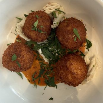 The Collective Offshore - Crab Arancini - this was excellent and there were crab pieces around the outside. - Desserts Near Me - Columbia, Maryland The Collective Offshore - Crab Arancini - this was excellent and there were crab pieces around the outside. - Desserts Near Me - Columbia, Maryland