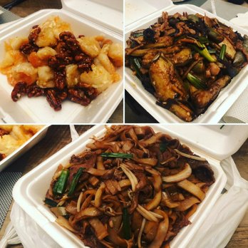 Asian Mix - honey walnut shrimp, eggplant and pork, beef chow funn - Fast Food Near Me - Honolulu, Hawaii Asian Mix - honey walnut shrimp, eggplant and pork, beef chow funn - Fast Food Near Me - Honolulu, Hawaii