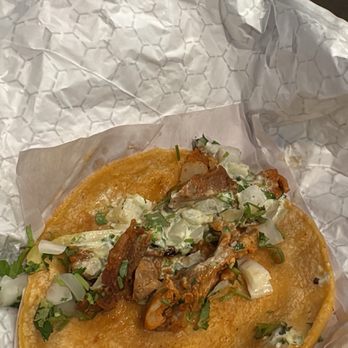 The Taco Stand - Al pastor taco - barely any meat - Food Stands Near Me - La Jolla, California The Taco Stand - Al pastor taco - barely any meat - Food Stands Near Me - La Jolla, California