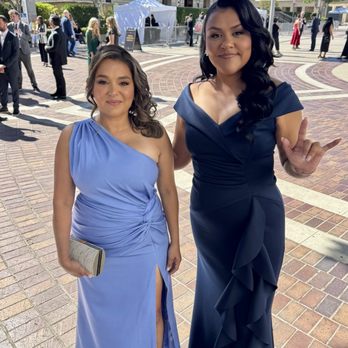 Glamourax - Hair by Liga (side up-do and Hollywood waves) Makeup by Anahis in natural outdoor lighting  Arriving to 52nd Daytime Emmy Awards - Hair Salons Near Me - Burbank, California