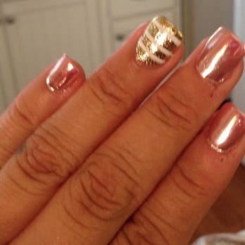 Polished Bar - Rose Gold Chrome - Nail Salons Near Me - Orange, California