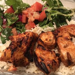 Ala Mediterranean Grill & Mezzes - Chicken kebab plate - white meat. Seasoned well