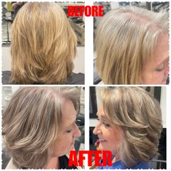 Tired of coloring your hair?  This is called gray blending going back to your natural is not that difficult.
