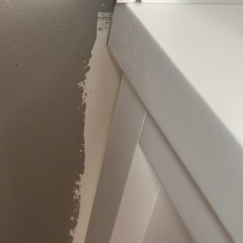 True Visions Home Remodeling - Bad paint job in general but this is next to my vanity - Flooring Near Me - Lumberton, New Jersey True Visions Home Remodeling - Bad paint job in general but this is next to my vanity - Flooring Near Me - Lumberton, New Jersey