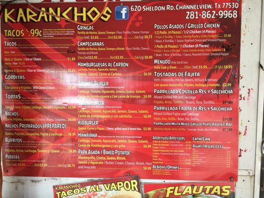 Menu photo 5 Karancho's Channelview, TX