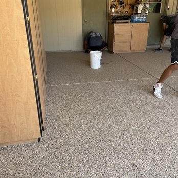 Quick Response Garage Floor Coatings - Almost done but looking fantastic!! - Flooring Near Me - Phoenix, Arizona