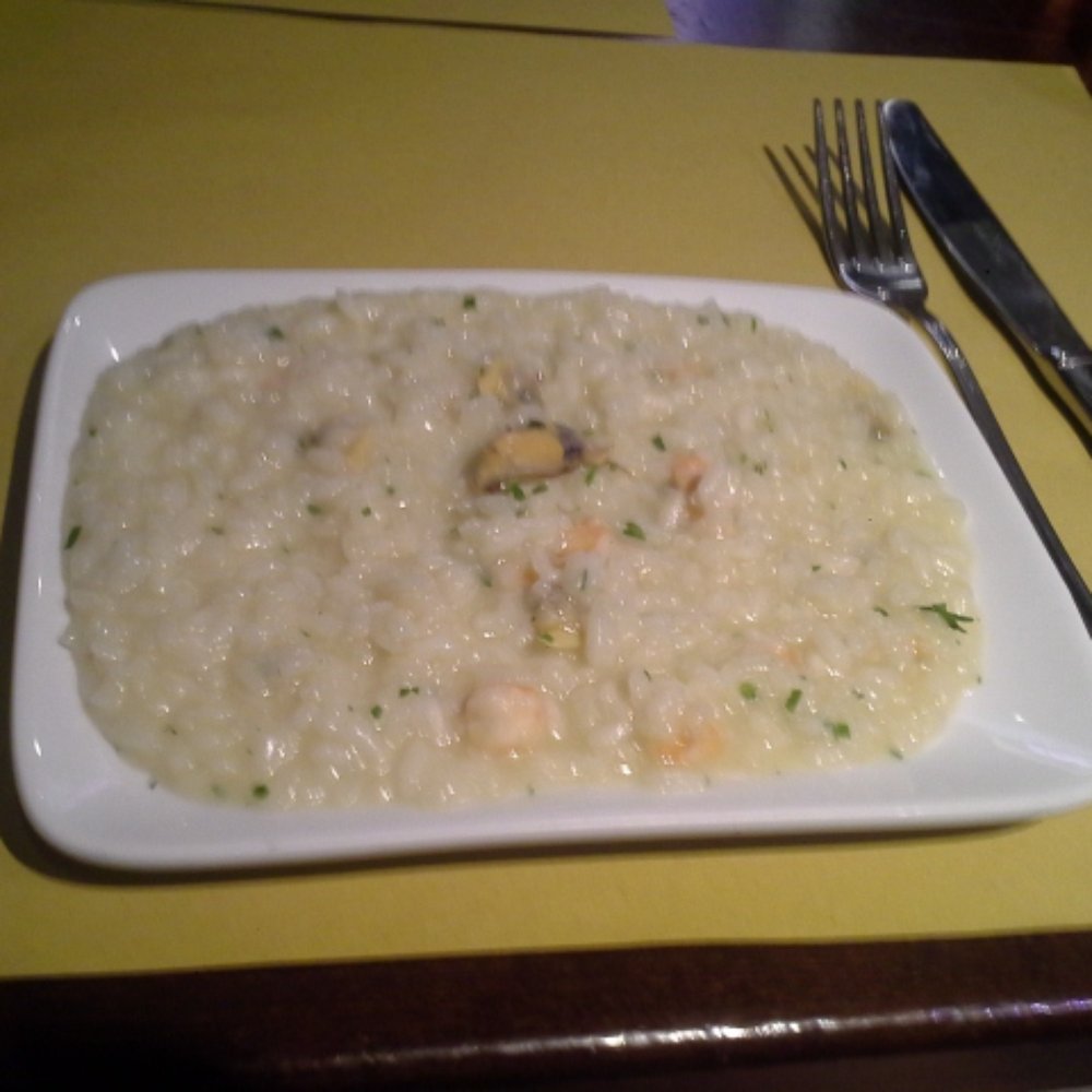 Seafood risotto small 6 euro