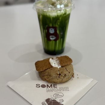 Somemore LA - Lotus s'more cookie & iced matcha latte - Desserts Near Me - Los Angeles, California Somemore LA - Lotus s'more cookie & iced matcha latte - Desserts Near Me - Los Angeles, California