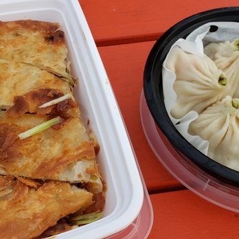 Bund Dumpling House - Beef in scallion pancakes and shrimp soup dumplings - Dim Sum Near Me - Astoria, New York