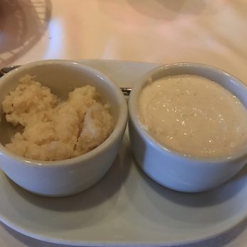 High Steaks - Regular horseradish on the left and creamy horseradish on the right. - Steakhouses Near Me - Lincoln, California High Steaks - Regular horseradish on the left and creamy horseradish on the right. - Steakhouses Near Me - Lincoln, California