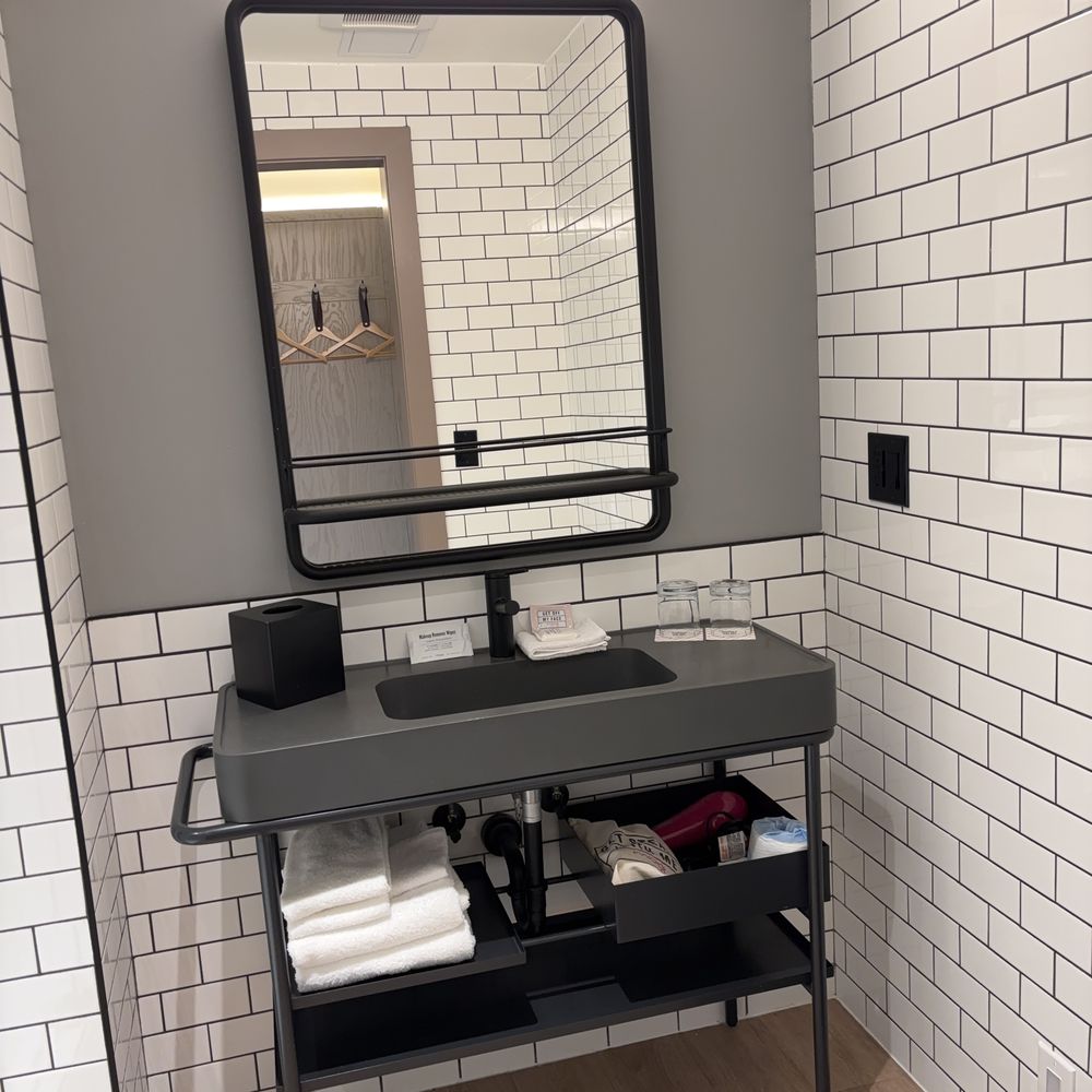 Moxy - Sink next to shower. - Hotels Near Me - Allentown, Pennsylvania Moxy - Sink next to shower. - Hotels Near Me - Allentown, Pennsylvania