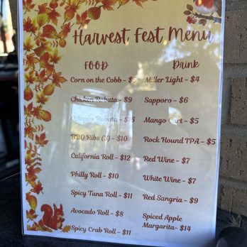 Kemuri - Harvest Fest Menu - Sushi Bars Near Me - Little Rock, Arkansas