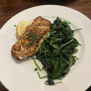 Uptown Cafe - Salmon with spinach - Breakfast & Brunch Near Me - Bloomington, Indiana