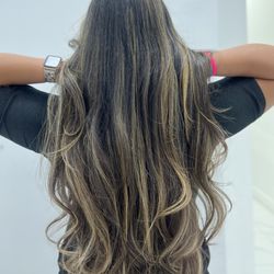 Sabatino Hair Studio - Blonde from natural dark hair color.