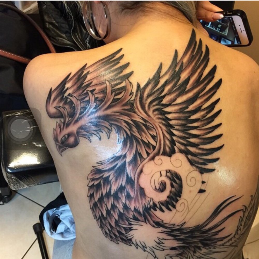 Skin Art Studio - Another session with half the Phoenix shaded. - Tattoo Near Me - Cambridge, Massachusetts