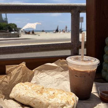 Buccaneer Cafe - View from seating at Buccaneers, Soyrizo BB with Iced Mocha. - Breakfast & Brunch Near Me - Oceanside, California Buccaneer Cafe - View from seating at Buccaneers, Soyrizo BB with Iced Mocha. - Breakfast & Brunch Near Me - Oceanside, California