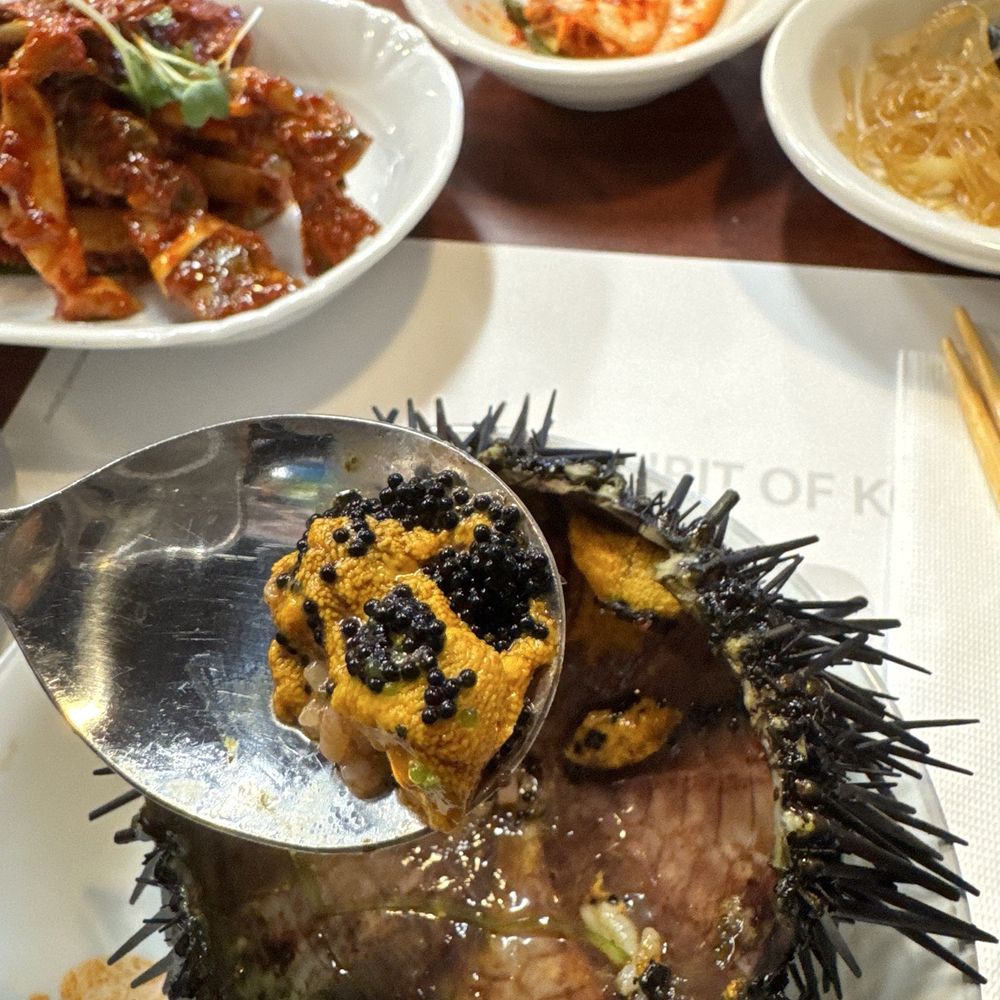 Crab House - Uni up close and personal - Korean Near Me - Los Angeles, California