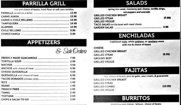 Menu photo 4 Burrito Parrilla Mexicana - Naperville South Naperville, IL Menu photo 4 Burrito Parrilla Mexicana - Naperville South Naperville, IL
