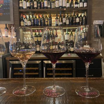 Mary Kate's Wine Bar - three glasses of wine on a bar - Wine Bars Near Me - Eagle River, Wisconsin Mary Kate's Wine Bar - three glasses of wine on a bar - Wine Bars Near Me - Eagle River, Wisconsin