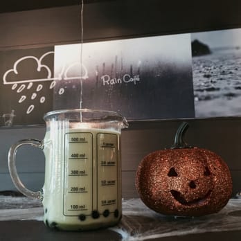 Rain Cafe - matcha in a measuring cup - Coffee & Tea Near Me - Seattle, Washington Rain Cafe - matcha in a measuring cup - Coffee & Tea Near Me - Seattle, Washington