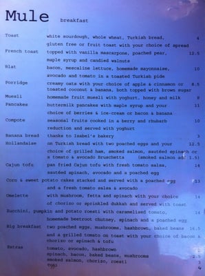 Menu photo 3 Mule Cafe Brunswick, VIC Menu photo 3 Mule Cafe Brunswick, VIC