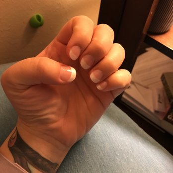 Hello Nails & Spa - Lovely American tip acrylics - Nail Salons Near Me - Richardson, Texas