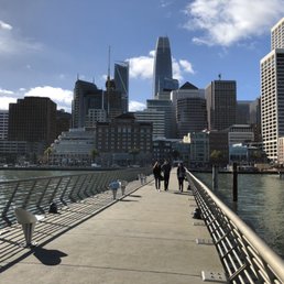View of the city from near the end of the pier View of the city from near the end of the pier