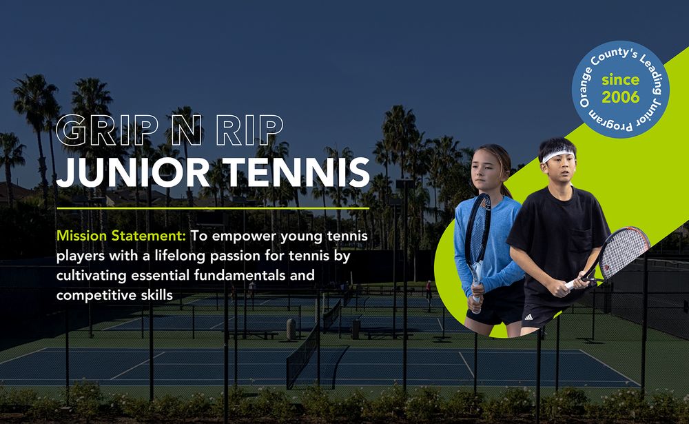 Grip N' Rip Junior Tennis Club Logo