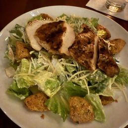 Caesar salad with chicken! It was pretty good Caesar salad with chicken! It was pretty good