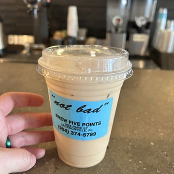 BREW Five Points - Iced salted caramel latte - Coffee & Tea Near Me - Jacksonville, Florida