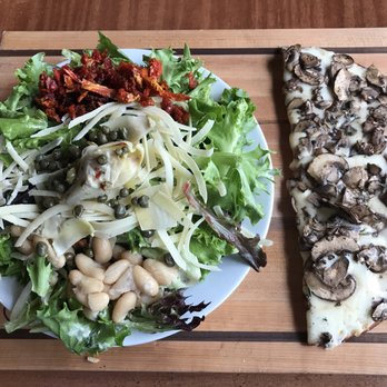 Fire Artisan Pizza - GF mushroom pizza and Mediterranean salad - Pizza Near Me - Great Falls, Montana Fire Artisan Pizza - GF mushroom pizza and Mediterranean salad - Pizza Near Me - Great Falls, Montana