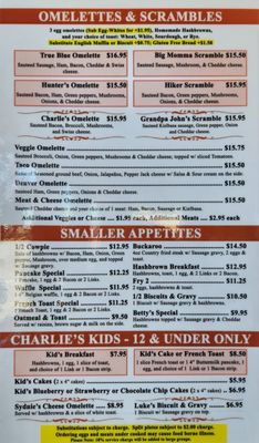 Menu photo 4 Charlie's Cafe Enumclaw, WA