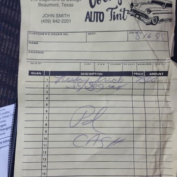 College Street Auto Tint - Here is warranty,  receipt  and bubbing, peeling  window  tint! This guy needs to stop getting high and take care of customers - Home Window Tinting Near Me - Beaumont, Texas