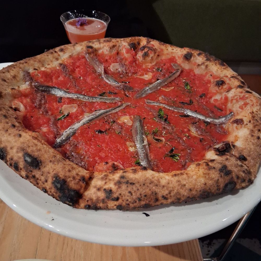 Mentone - Pizza with sardines - Italian Near Me - Aptos, California