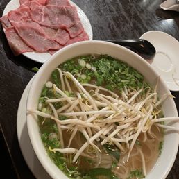 Rare steak on the side pho