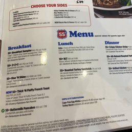 55+ Menu