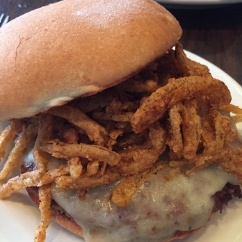 DMK Burger Bar - #2 - cheddar cheese, beef patty, crispy onions and spicy ketchu - Burgers Near Me - Chicago, Illinois DMK Burger Bar - #2 - cheddar cheese, beef patty, crispy onions and spicy ketchu - Burgers Near Me - Chicago, Illinois